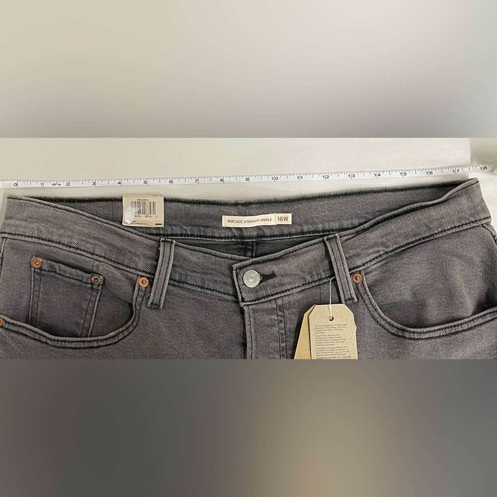 Levi's Ribcage Straight Ankle for women , Gray , size 16W M , R14B - Picture 6 of 6